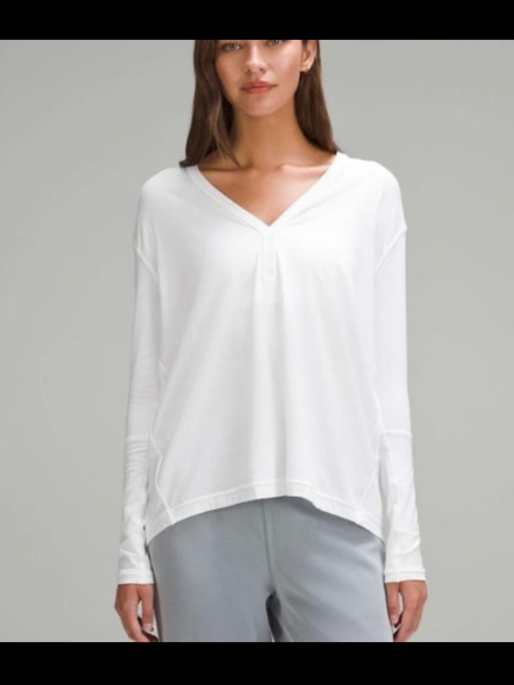 Lululemon Back In Action V-Neck Long-Sleeve Shirt